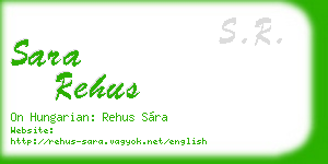 sara rehus business card