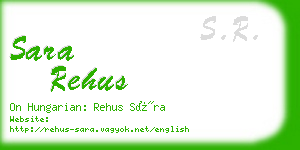 sara rehus business card